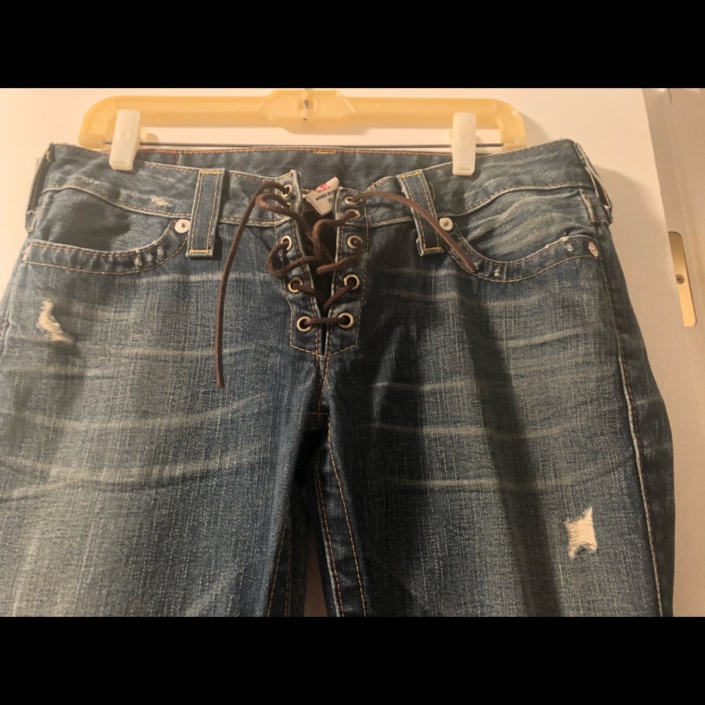 True Religion lace front jeans
